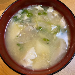 舞茸と豆腐と豆腐の鶏がらスープ